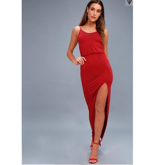 Lulus Red Maxi Dress - Picture 3 of 6